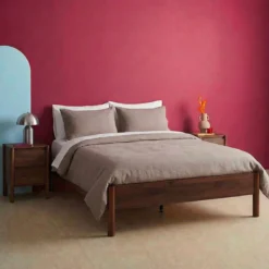 sweeek Letto con rete a doghe 140x190cm decorazione legno