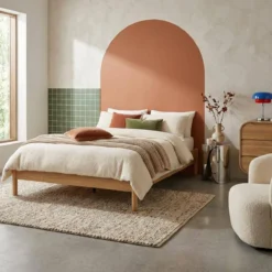 sweeek Letto con rete a doghe 160x200cm decorazione legno