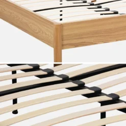 sweeek Letto con rete a doghe 160x200cm decorazione legno
