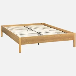 sweeek Letto con rete a doghe 160x200cm decorazione legno