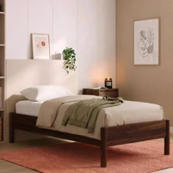 sweeek Letto con rete a doghe 90x190cm decorazione legno
