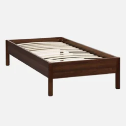 sweeek Letto con rete a doghe 90x190cm decorazione legno