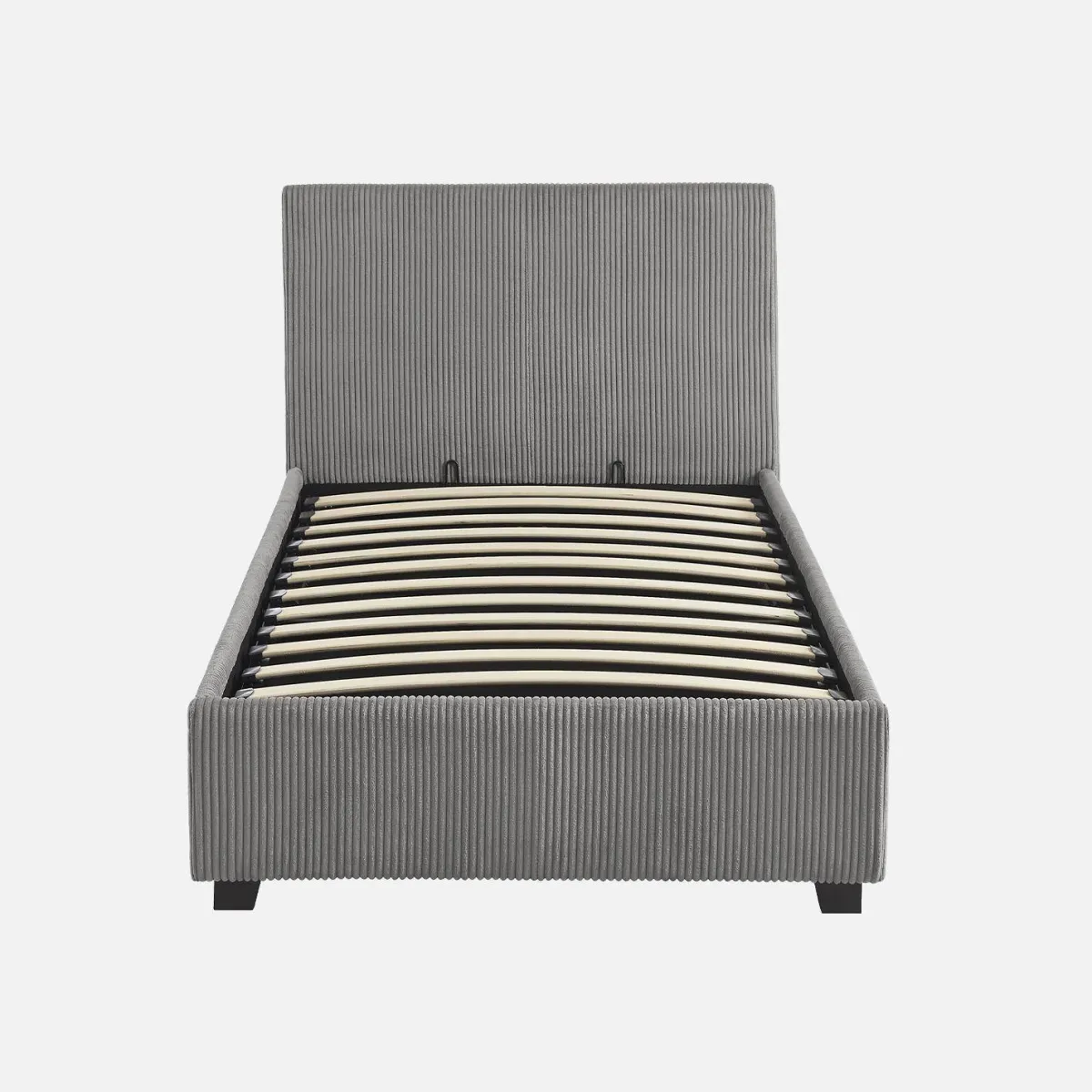 sweeek Letto con rete e testata pieghevoli 90x190cm, velluto a coste fini
