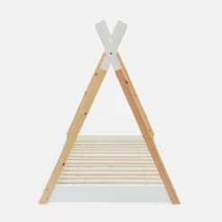 sweeek Letto tenda per bambini 190cm pino naturale, base inclusa