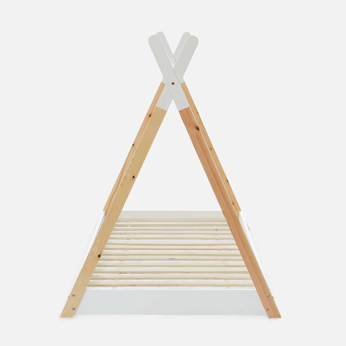 sweeek Letto tenda per bambini 190cm pino naturale, base inclusa