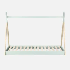 Letto tenda per bambini 190cm pino naturale, base inclusa