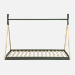 Letto tenda per bambini 190cm pino naturale, base inclusa