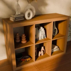 sweeek Libreria a 2 livelli con 6 scomparti