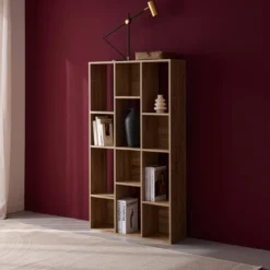 sweeek Libreria a 3 livelli con 12 scomparti