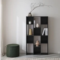 Libreria a 3 livelli con 12 scomparti