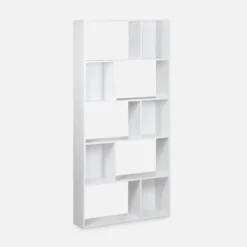 Libreria a 5 ripiani con 10 vani