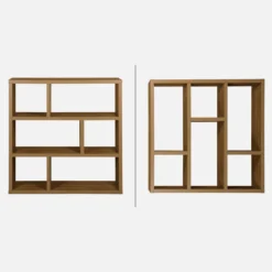 sweeek Libreria asimmetrica a 3 livelli con 6 vani