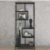 sweeek Libreria asimmetrica in metallo nero a 6 livelli
