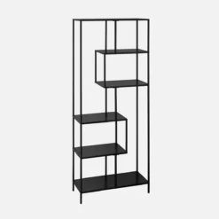 sweeek Libreria asimmetrica in metallo nero a 6 livelli