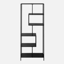 sweeek Libreria asimmetrica in metallo nero a 6 livelli