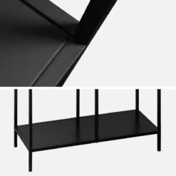 sweeek Libreria asimmetrica in metallo nero a 6 livelli