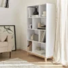 sweeek Libreria effetto legno con gambe in legno e 4 ripiani