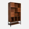 sweeek Libreria effetto legno tinto noce, 9 scomparti