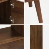 sweeek Libreria effetto noce, 2 ante e 3 livelli