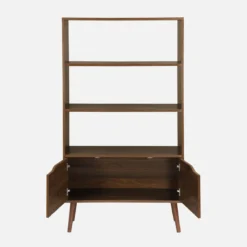 sweeek Libreria effetto noce, 2 ante e 3 livelli