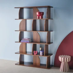 sweeek Libreria esotica in legno a 5 livelli