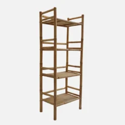 sweeek Libreria in bambù a 4 livelli, 144cm