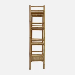 sweeek Libreria in bambù a 4 livelli, 144cm