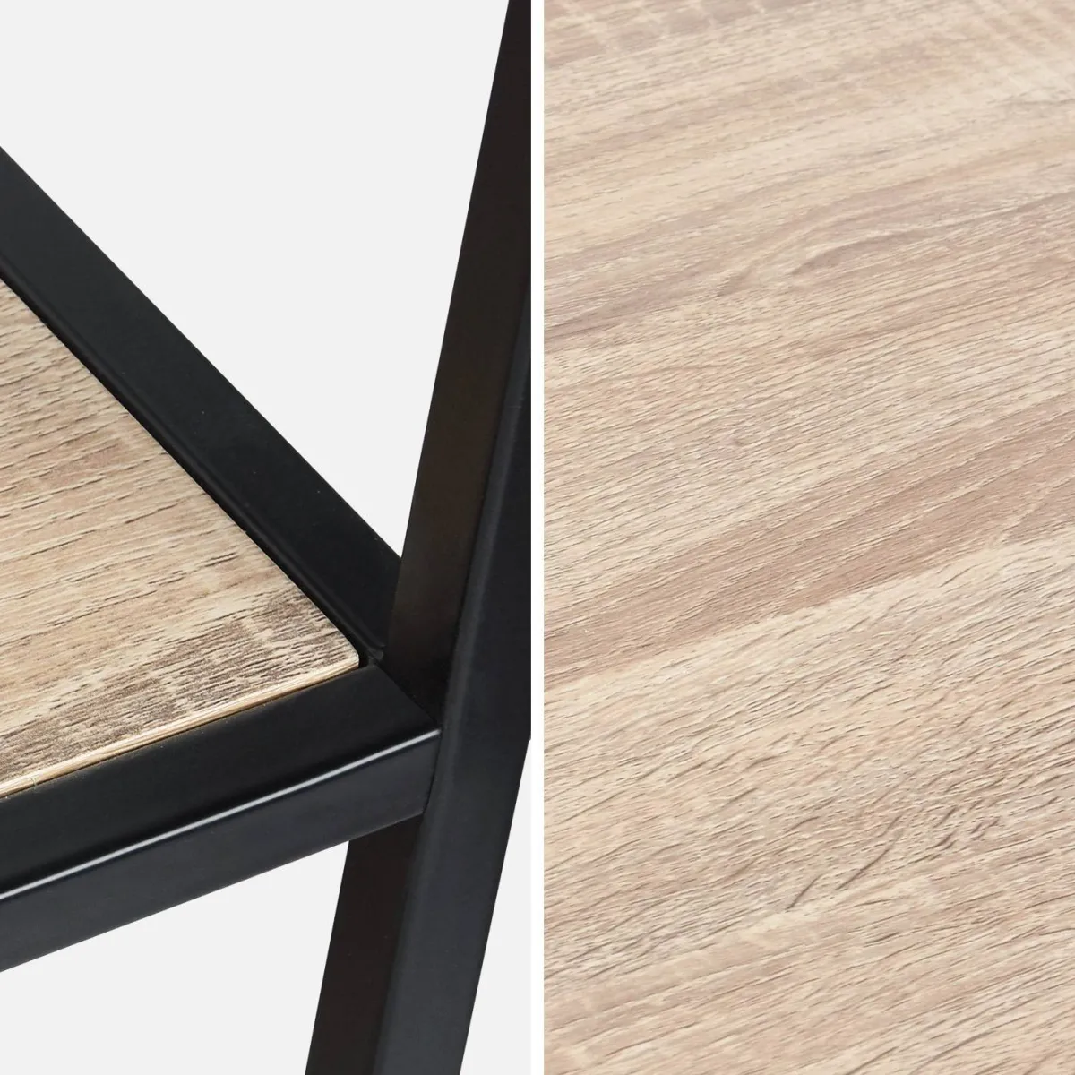 sweeek Libreria industriale in metallo e legno, 6 livelli