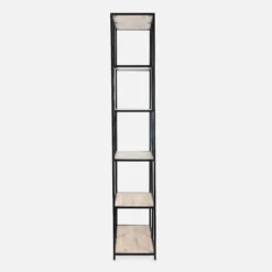 sweeek Libreria industriale in metallo e legno, 6 livelli