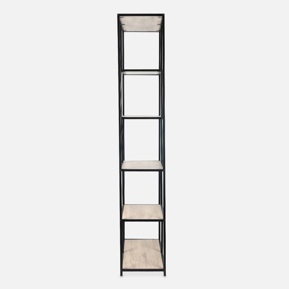 sweeek Libreria industriale in metallo e legno, 6 livelli