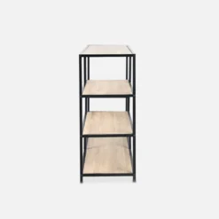sweeek Libreria industriale in metallo ed effetto legno, 5 livelli