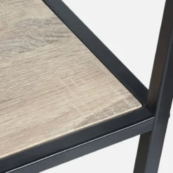 sweeek Libreria industriale in metallo ed effetto legno, 5 livelli