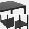 sweeek Libreria industriale in metallo nero, 120cm