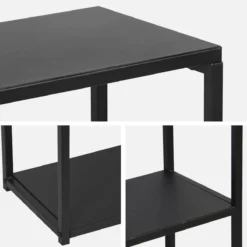 sweeek Libreria industriale in metallo nero, 120cm