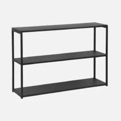 sweeek Libreria industriale in metallo nero, 120cm