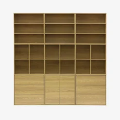 sweeek Libreria in legno a 3 ripiani, 2 mensole