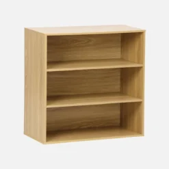 sweeek Libreria in legno a 3 ripiani, 2 mensole