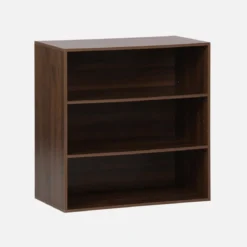Libreria in legno a 3 ripiani, 2 mensole