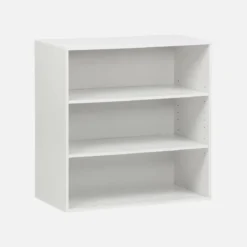 Libreria in legno a 3 ripiani, 2 mensole