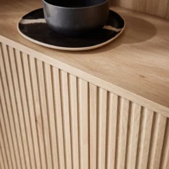 sweeek Libreria in legno e metallo nero a 2 ante