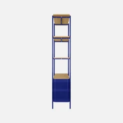 sweeek Libreria in metallo curvato e legno a 6 livelli