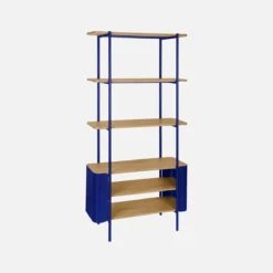 sweeek Libreria in metallo curvato e legno a 6 livelli