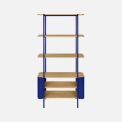 sweeek Libreria in metallo curvato e legno a 6 livelli