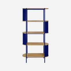 sweeek Libreria in metallo curvato e legno a 5 livelli