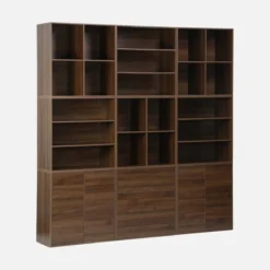 sweeek Libreria modulabile decorazione legno 9 elementi