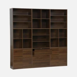 sweeek Libreria modulabile decorazione legno 9 elementi