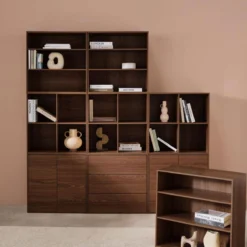 sweeek Libreria modulabile decorazione legno 9 elementi