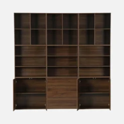sweeek Libreria modulabile decorazione legno 9 elementi