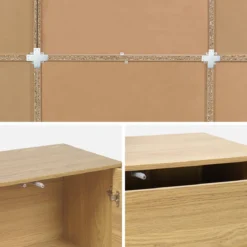Libreria modulabile decorazione legno 9 elementi