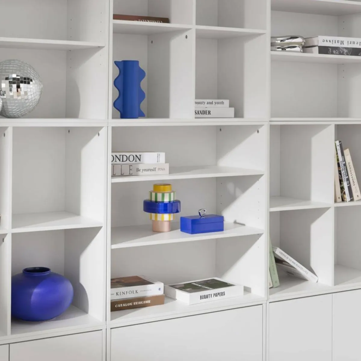 sweeek Libreria modulabile decorazione legno 9 elementi